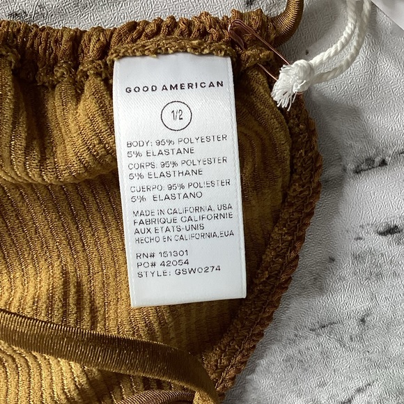 Good American Always Fits Twist Top Bronze Brown Size 1/2 - Picture 4 of 6